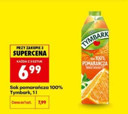 Sok pomarańcza 100% Tymbark, 1l