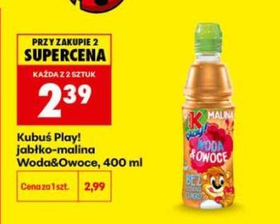 Kubuś Play! jabłko-malina Woda&Owoce, 400 ml