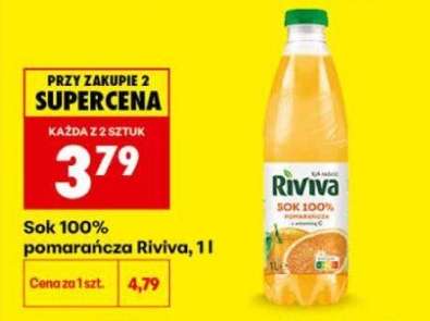 Sok 100% pomarańcza Riviva, 1 l