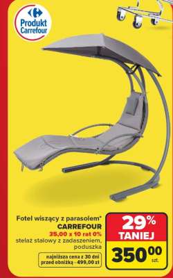 Fotel wiszący z parasolem CARREFOUR