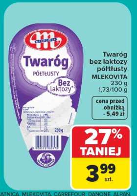 Twaróg bez laktozy półtłusty