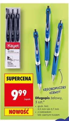 Długopis żelowy, 3 szt.