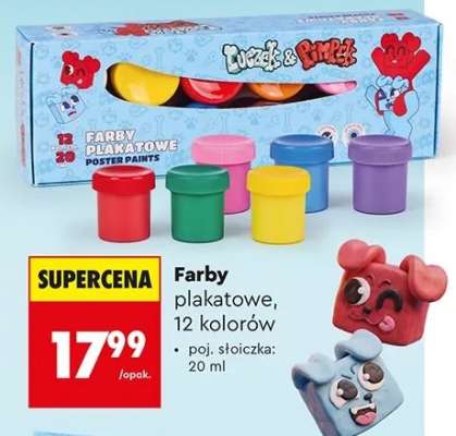 Farby plakatowe 12 kolorów