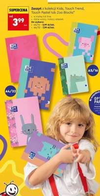 Zeszyt z kolekcji Kids, Touch Trend, Touch Pastel lub Zoo Blocks