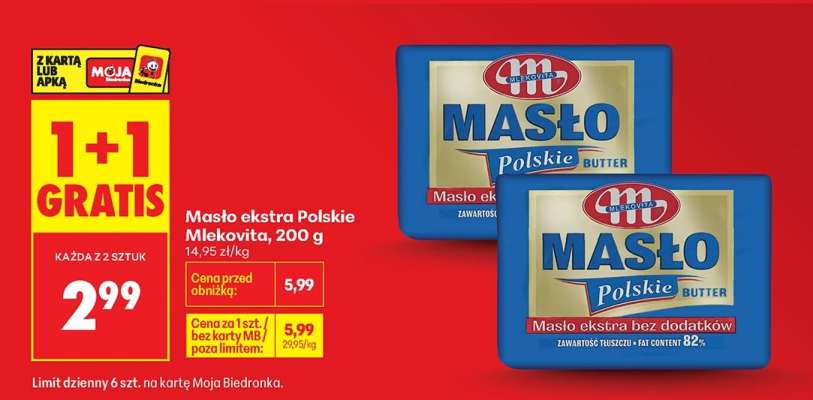 Masło Ekstra Polskie Mlekovita , 200 g