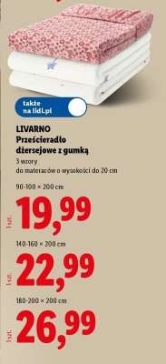 LIVARNO Prześcieradło dżersejowe z gumką