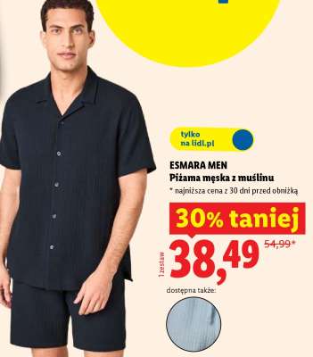 ESMARA MEN Piżama męska z muślinu
