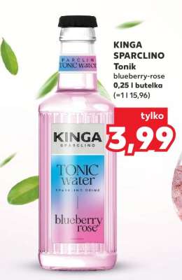 KINGA SPARCLINO Tonik blueberry-rose 0,25 l butelka