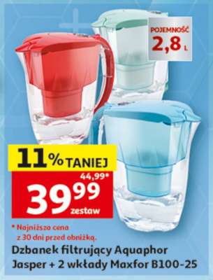 Dzbanek filtrujący Aquaphor Jasper + 2 wkłady Maxfor B100-25