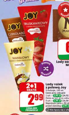 Lody rożek z polewą Joy
