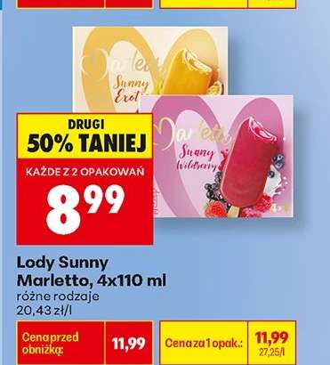 Lody Sunny Marletto, 4x110 ml