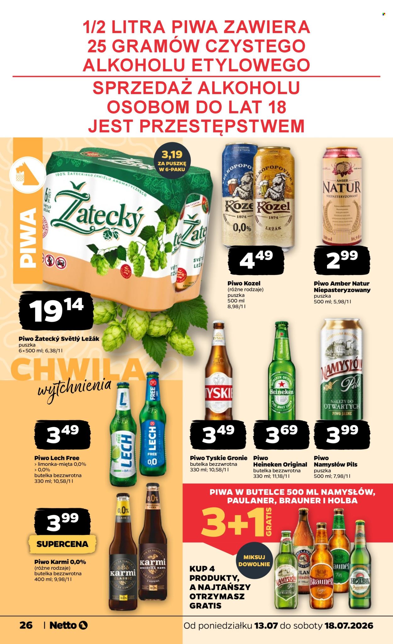 Leták Netto - 13.7.2026 - 18.7.2026. Strana 26