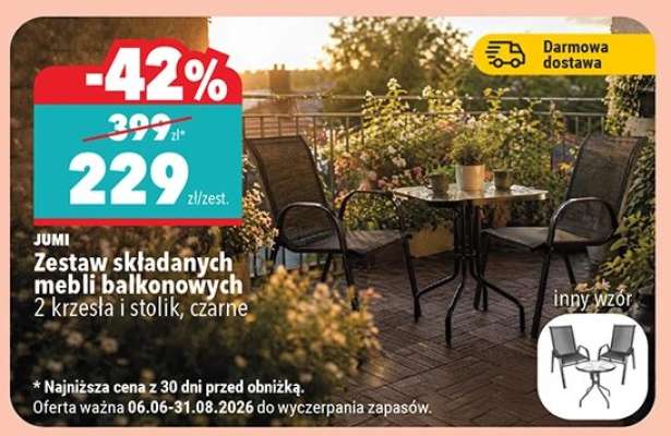 Zestaw składanych mebli balkonowych