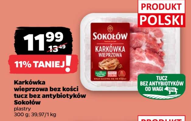 Karkówka wieprzowa bez kości tucz bez antybiotyków Sokołów