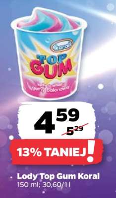 Lody Top Gum Koral