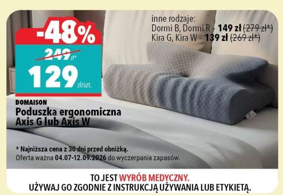 Poduszka ergonomiczna Axis G lub Axis W