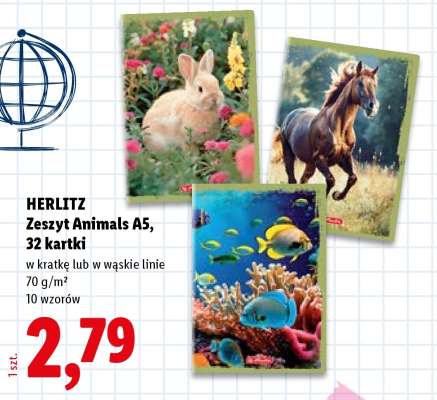 HERLITZ Zeszyt Animals A5, 32 kartki