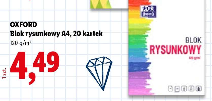OXFORD Blok rysunkowy A4, 20 kartek