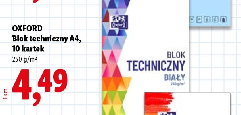 OXFORD Blok techniczny A4, 10 kartek