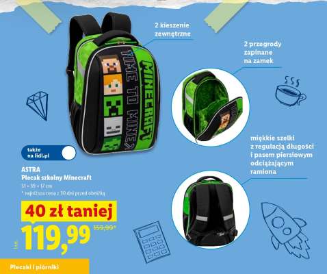 Plecak szkolny Minecraft