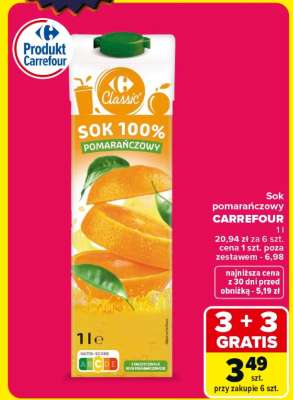 Sok pomaraňczowy Carrefour