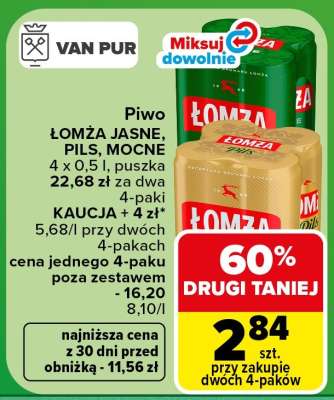 Piwo ŁOMŻA JASNE, PILS, MOCNE