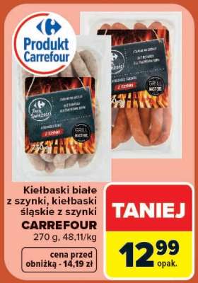 Kiełbaski białe z szynki, kiełbaski śląskie z szynki CARREFOUR