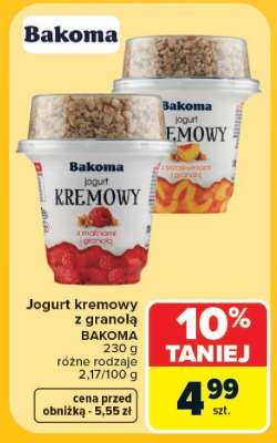 Jogurt kremowy z granolą