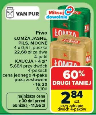 Piwo ŁOMŻA JASNE, PILS, MOCNE