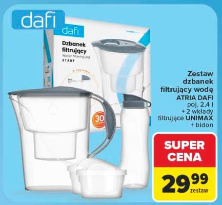 Zestaw dzbanek filtrujący wodę ATRIA DAFI