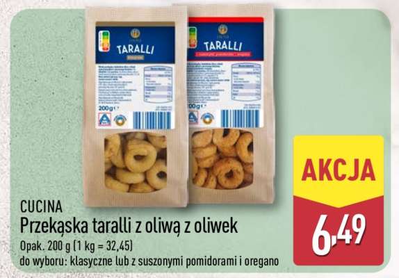 CUCINA Przekąska taralli z oliwą z oliwek