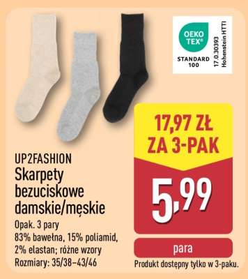 UP2FASHION Skarpety bezuciskowe damskie/męskie