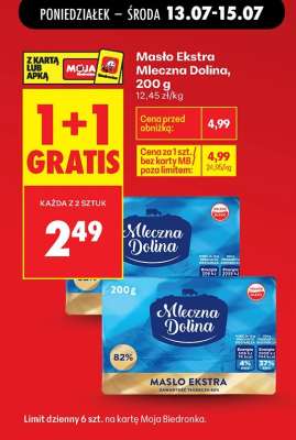 Masło Ekstra Mleczna Dolina 200 g
