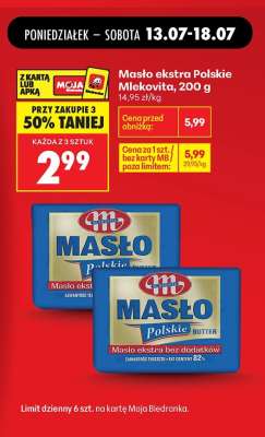 Masło Ekstra Polskie Mlekovita , 200 g