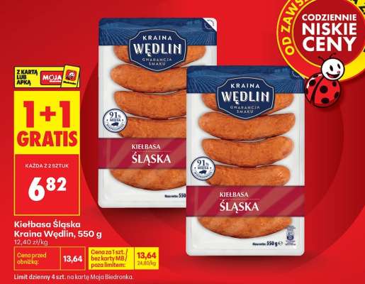 Kiełbasa Śląska Kraina Wędlin 550 g