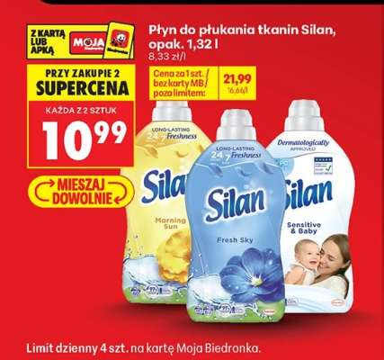 Płyn do płukania tkanin Silan, opak. 1,32 l
