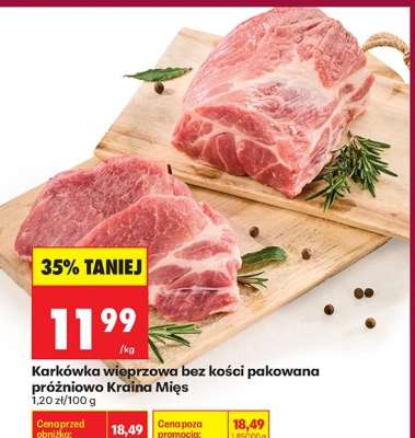 Karkówka wieprzowa bez kości pakowana próżniowo Kraina Mięs
