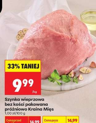 Szynka wieprzowa bez kości pakowana próżniowo Kraina Mies