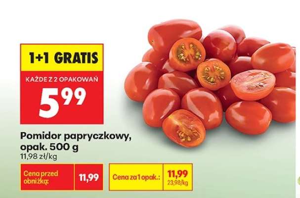Pomidor papryczkowy, opak. 500 g