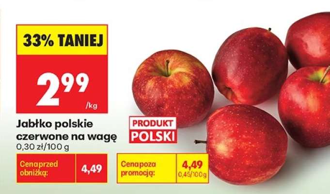 Jabłko polskie czerwone na wage