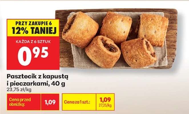 Pasztecik z kapustą i pieczarkami , 40 g