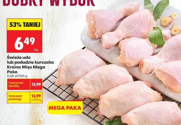 świeże udo lub podudzie kurczaka Kraina Mięs Mega Paka
