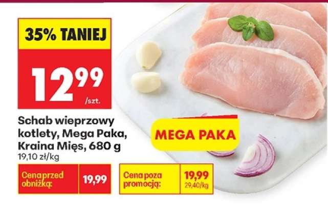Schab wieprzowy kotlety, Mega Paka, Kraina Mięs, 680 g