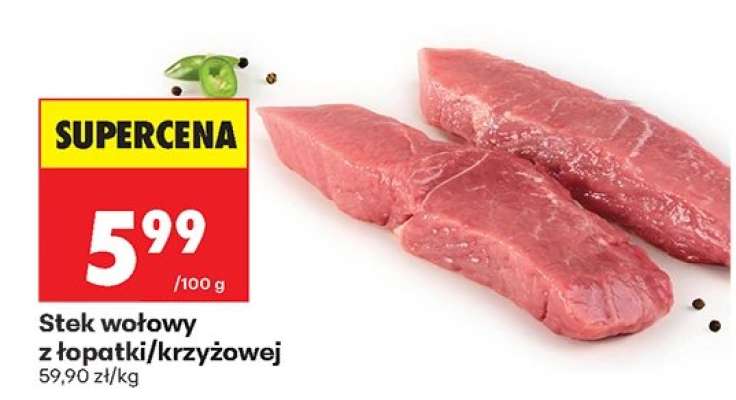 Stek wołowy z łopatki/krzyżowej