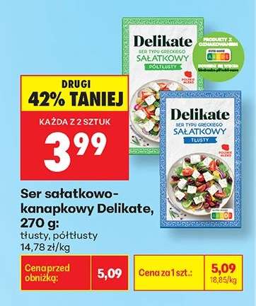 Ser sałatkowo-kanapkowy Delikate, 270 g