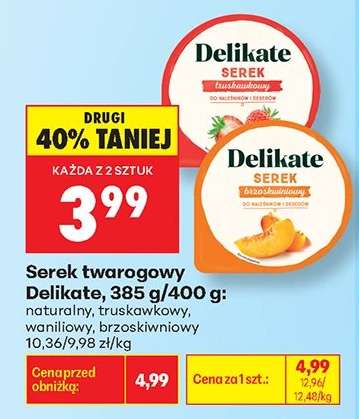 Serek twarogowy Delikate, 385 g/400 g