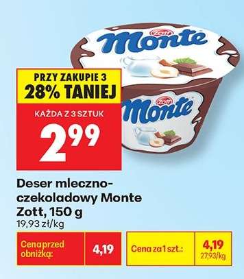 Deser mleczno czekoladowy Monte Zott 150 g