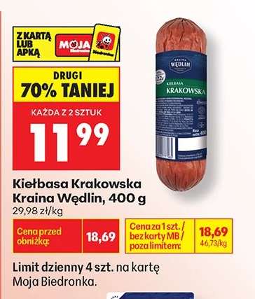 Kiełbasa Krakowska Kraina Wędlin 400 g