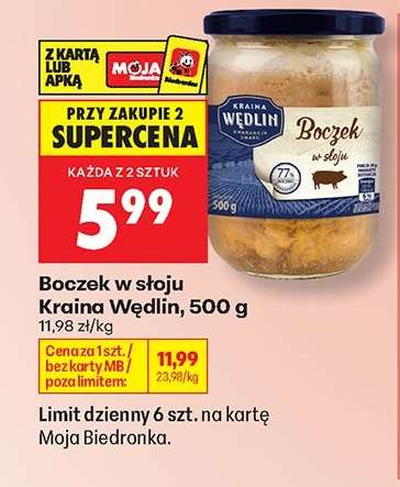 Boczek w słoju Kraina Wędlin, 500 g