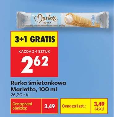 Rurka śmietankowa Marletto, 100 ml